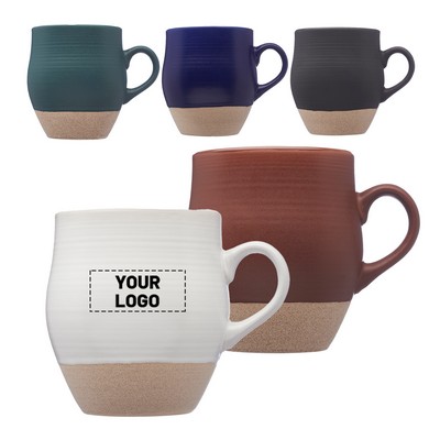 Pottery Look Ceramic Mug, 16 oz.