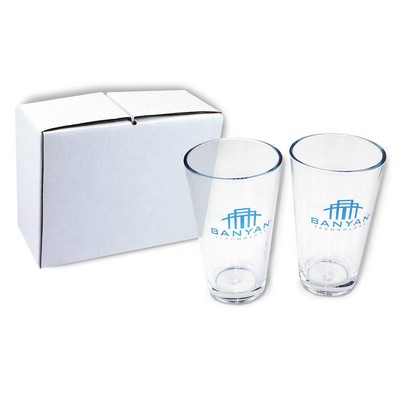 16 oz. Pint Glass, USA - Get Set of 2